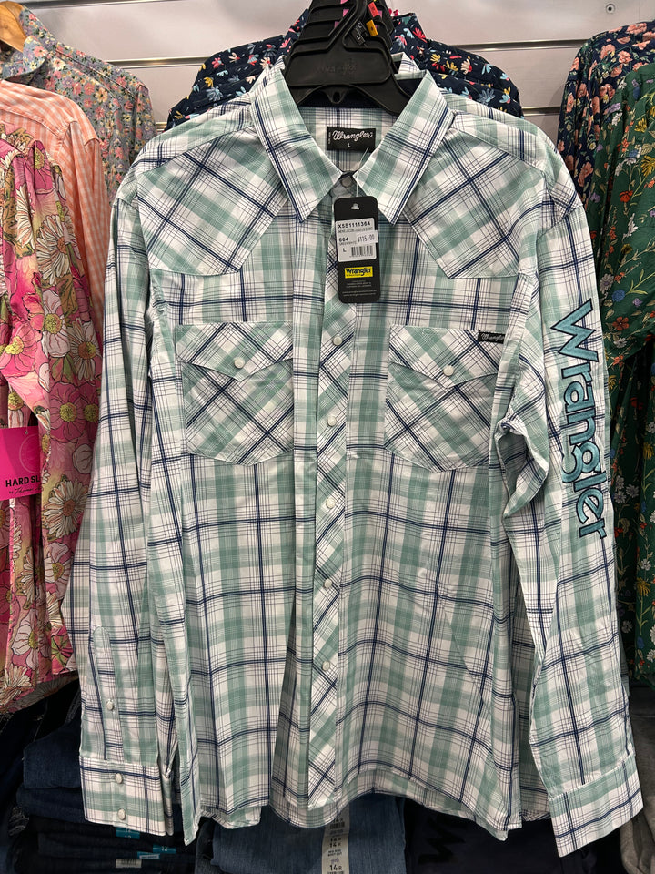Wrangler - Mens Jacob Logo Long Sleeve Shirt