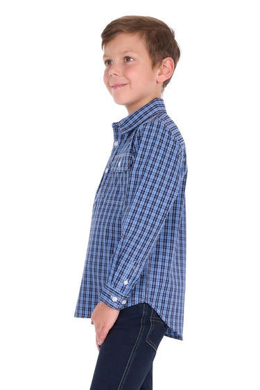 Hard Slog - KIDS WYATT 1/2 BUTTON LONG SLEEVE SHIRT S26