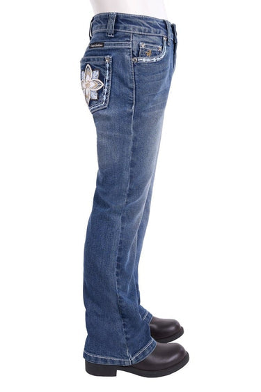 Pure Western - Girl's Bella Boot Cut Jean - Retro Blue