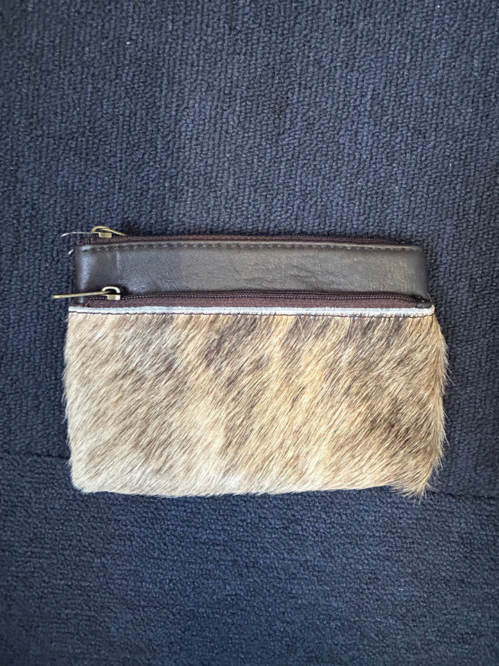 TDE - Alaska Double Zipper Cowhide Clutch BC6