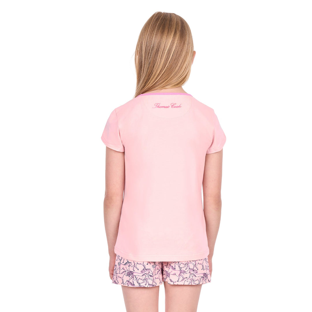 Thomas Cook - Girl’s Running Horses Glow In The Dark Pj’s