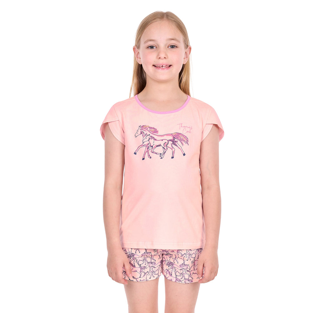 Thomas Cook - Girl’s Running Horses Glow In The Dark Pj’s