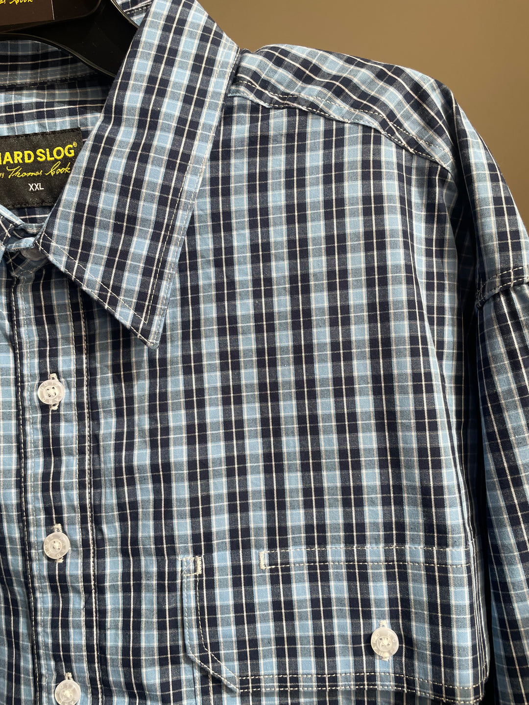 Hard Slog - MENS WYATT HALF PLACKET LONG SLEEVE SHIRT S26 (Copy)