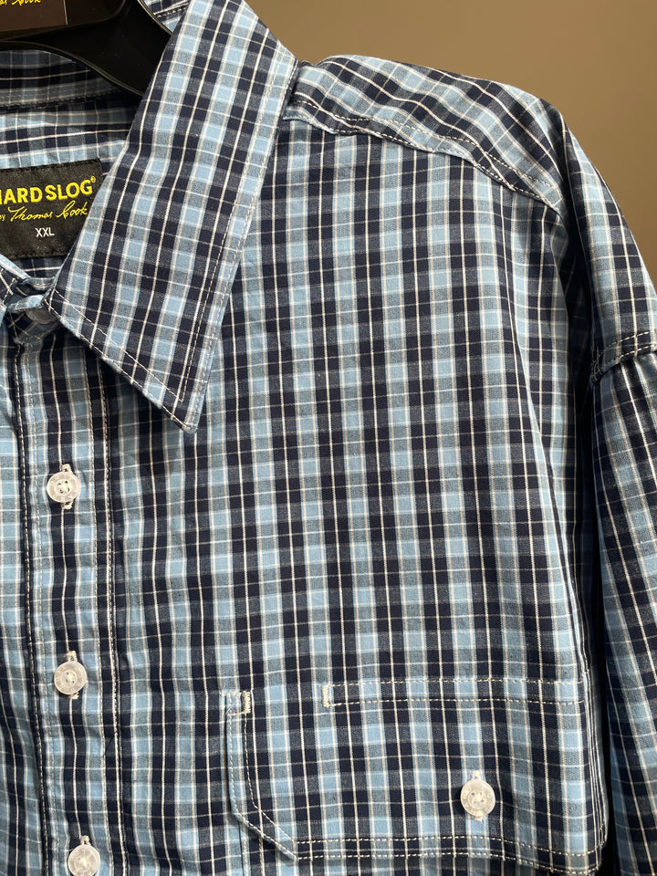 Hard Slog - MENS WYATT HALF PLACKET LONG SLEEVE SHIRT S26 (Copy)