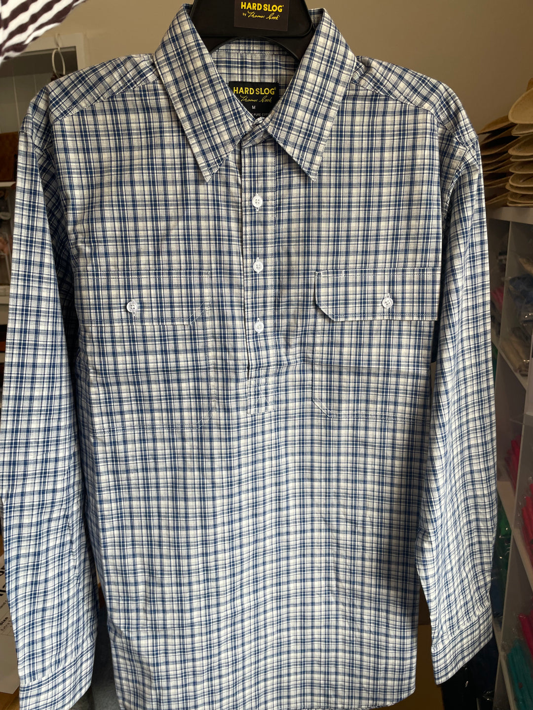 Hard Slog - MENS BROOKS HALF PLACKET LONG SLEEVE SHIRT S26