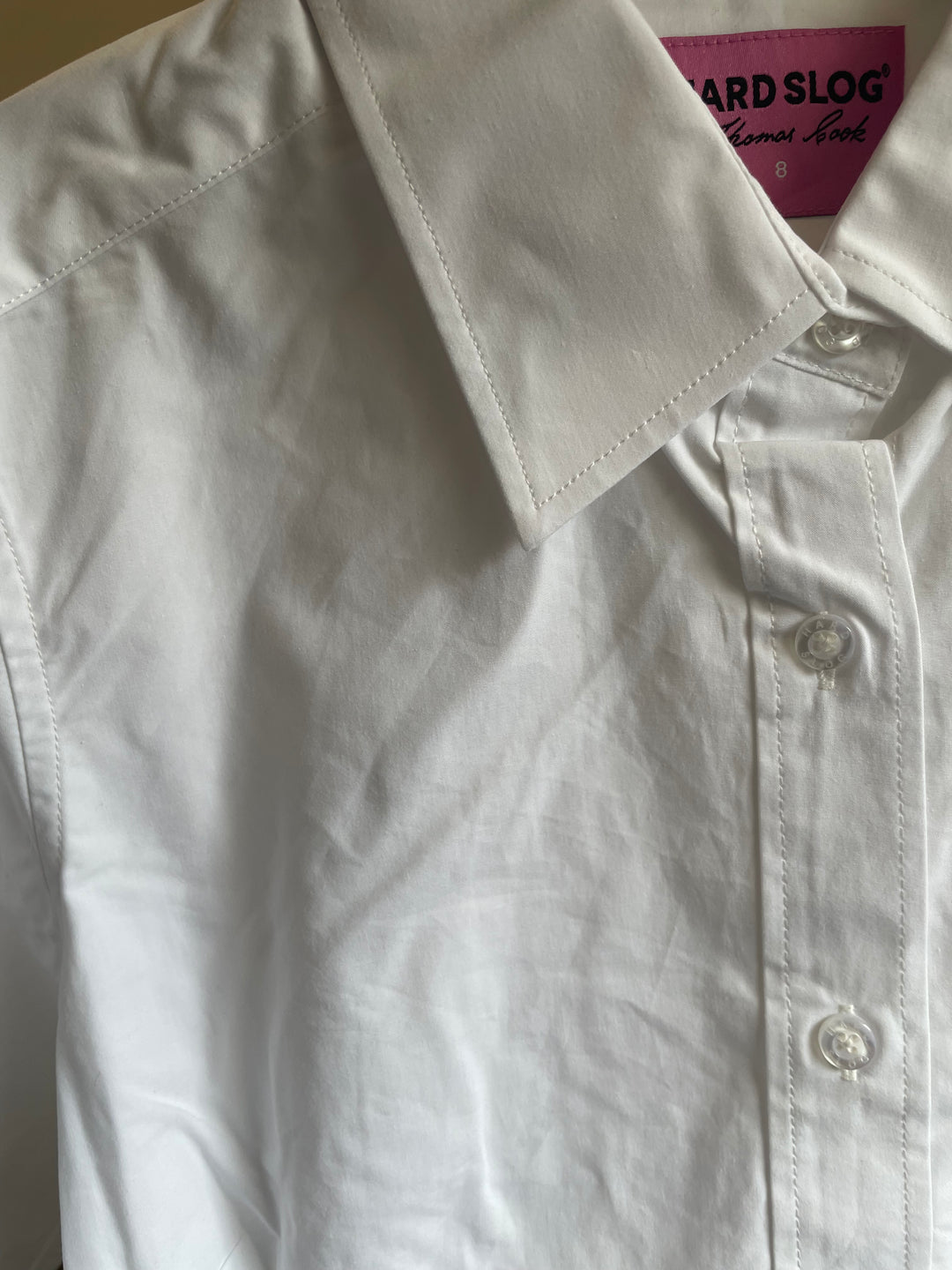 Hard Slog - WOMENS HARPER LONG SLEEVE SHIRT IN WHITE