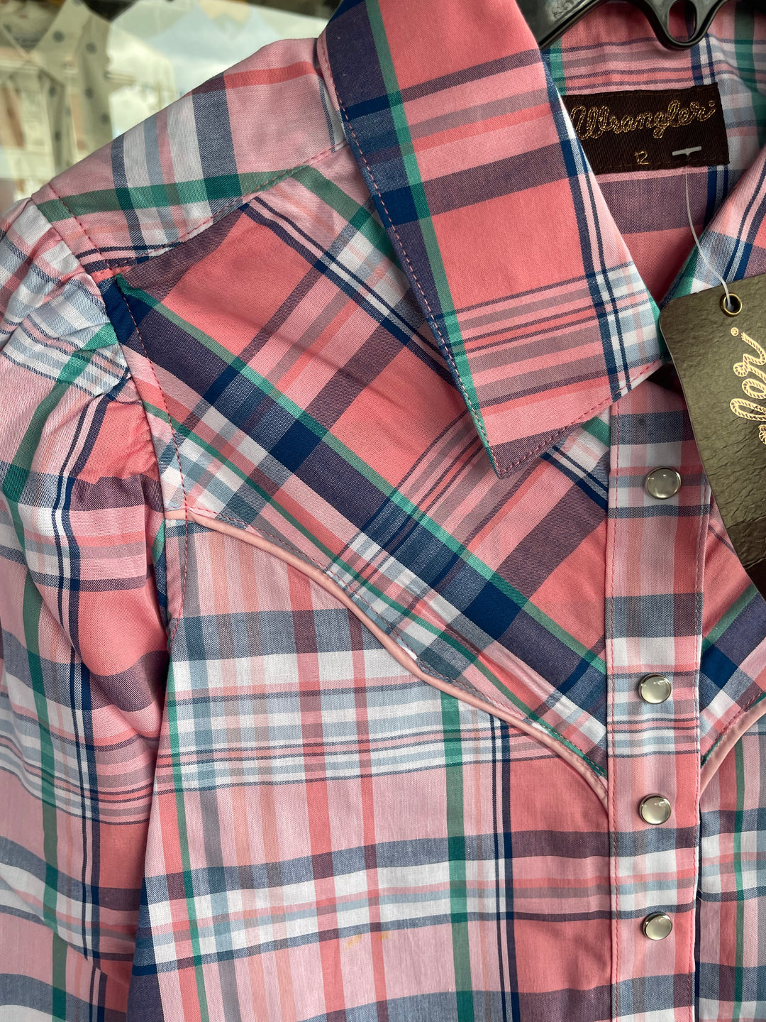Wrangler - Women’s Kiara Check Western Long Sleeve Shirt S26
