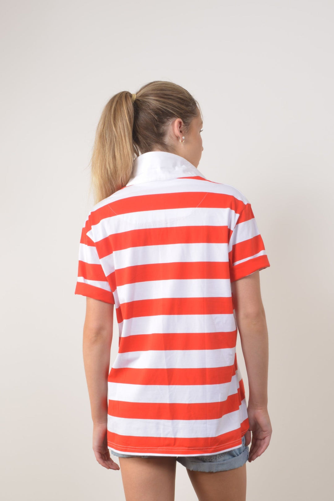 Bullrush - Clubhouse Polo in Red/White Stripe S26
