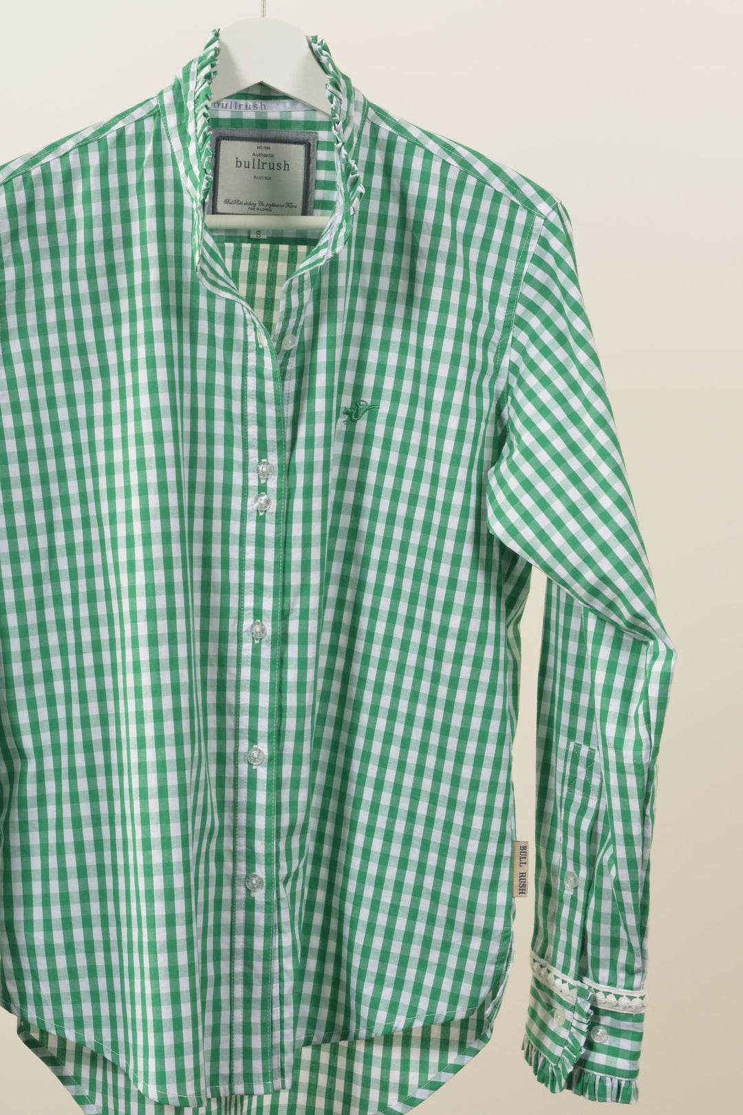 Bullrush - Collingrove Shirt in Green Gingham