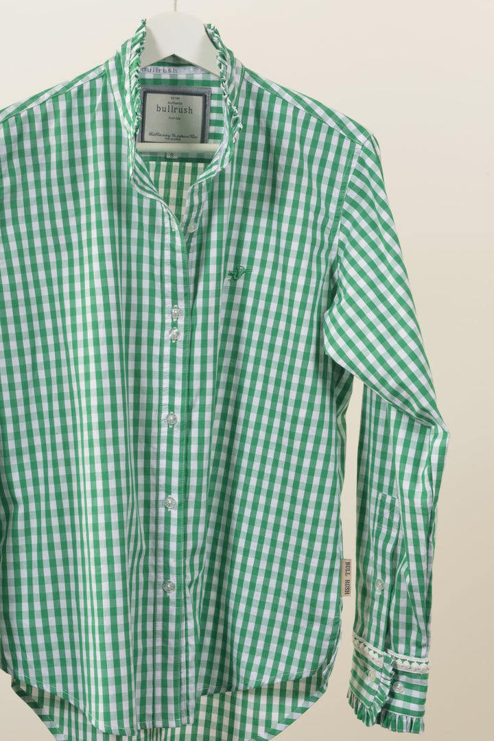 Bullrush - Collingrove Shirt in Green Gingham