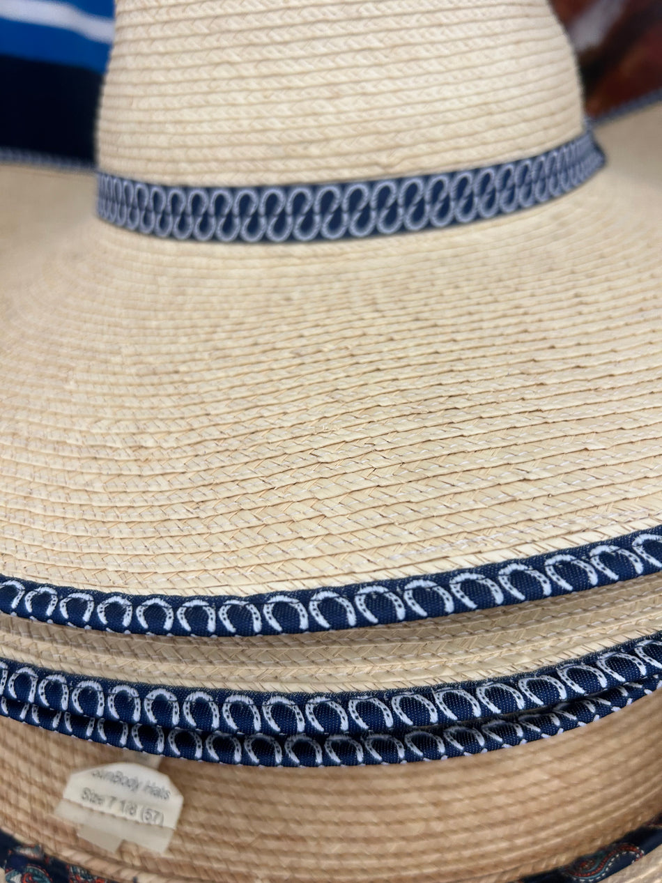 Sunbody - Ava Oak 4.5 inch brim with Navy Horseshoes