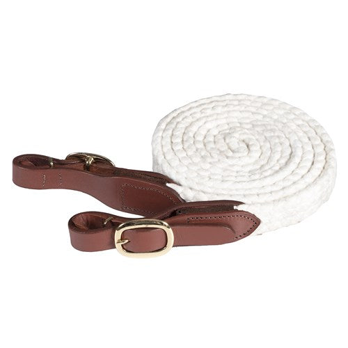 Cottonfields - Roper Reins with buckle ends in White