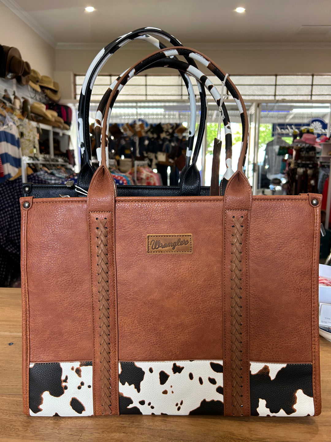 Wrangler - Cow Print Tote Bag