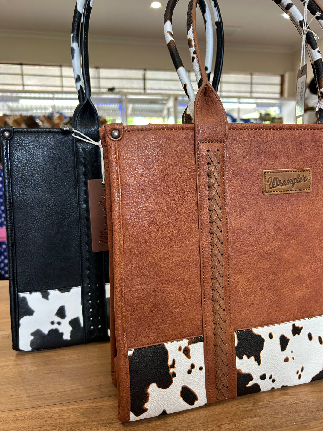 Wrangler - Cow Print Tote Bag