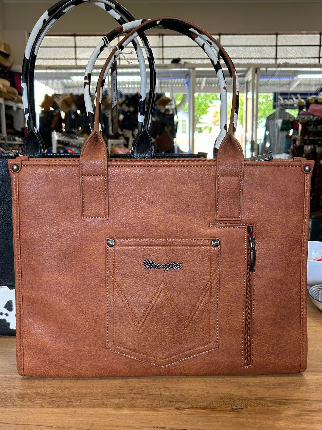 Wrangler - Cow Print Tote Bag