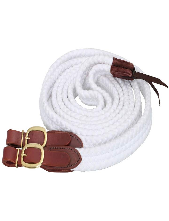 Cottonfields - Stockman Reins in white 1.83m