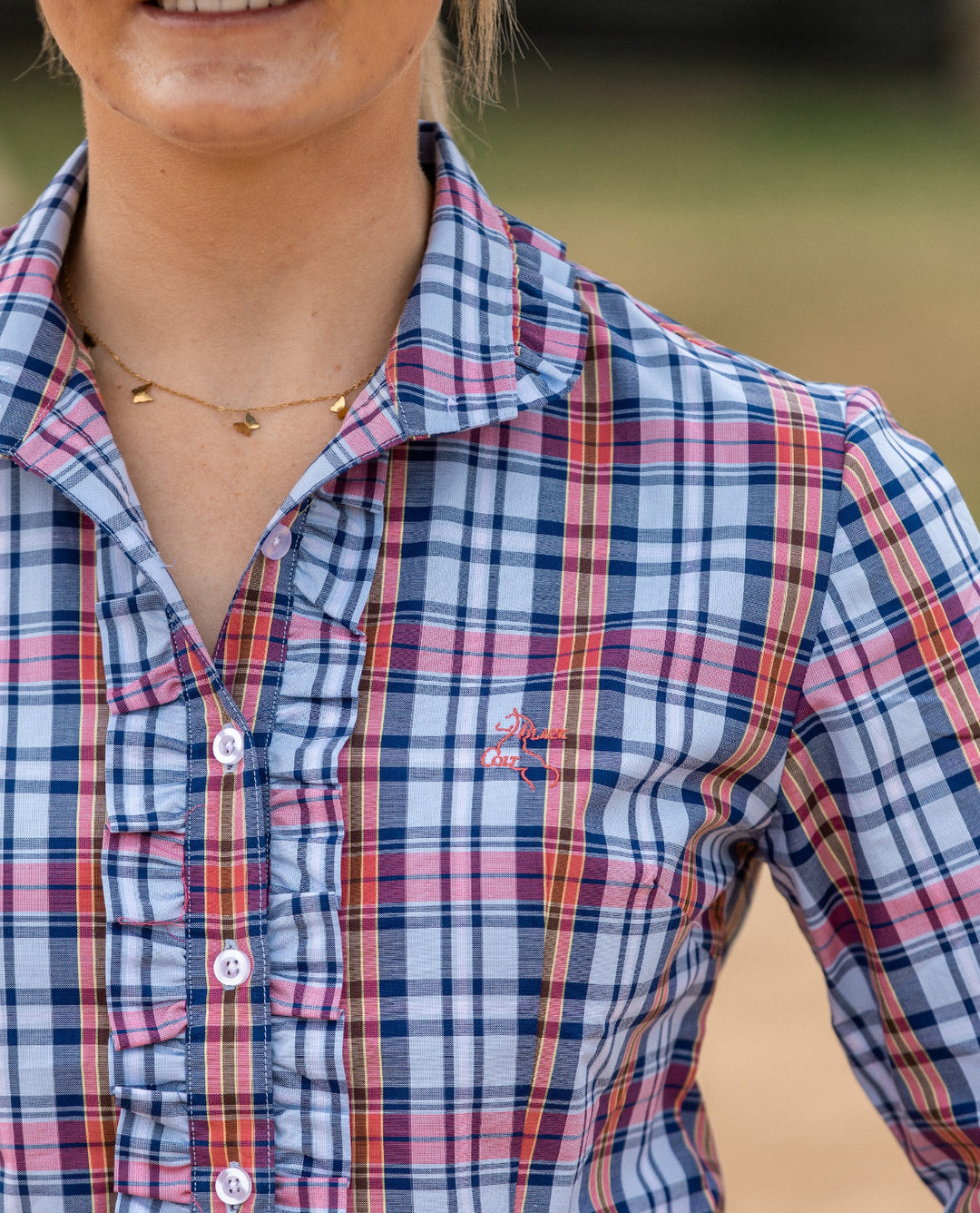 Kirby Shirt in Red & Navy