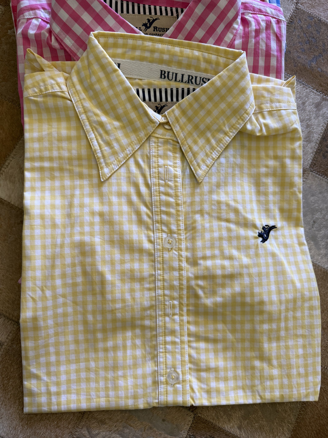 Bullrush - Ladies Seascape Blair Gingham Shirt in Yellow