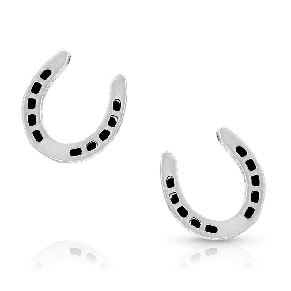 Montana Silversmiths - Lucky Silver Horseshoe Earrings