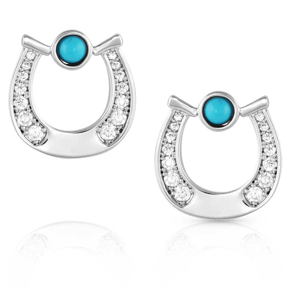 Montana Silversmiths - Destined Luck Turquoise Crystal Earrings