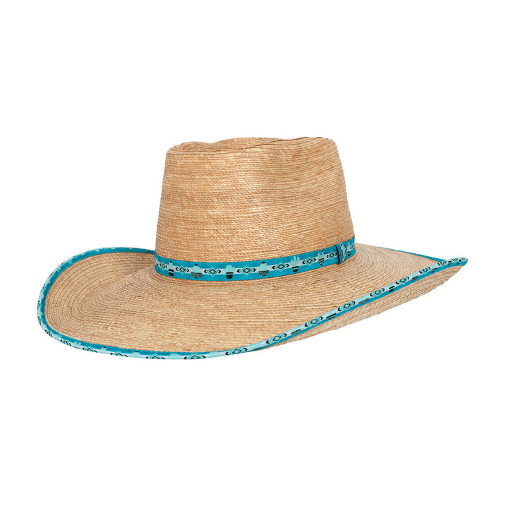 Sunbody - Ava Oak 4.5 inch brim with Turquoise Aztec Cactus