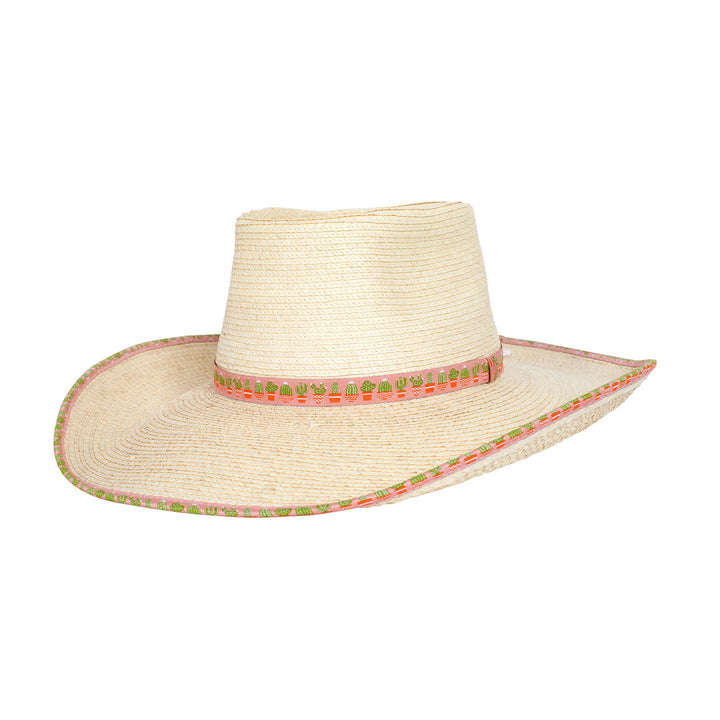 Sunbody - Ava Oak 4.5 inch brim with Pink Cactus