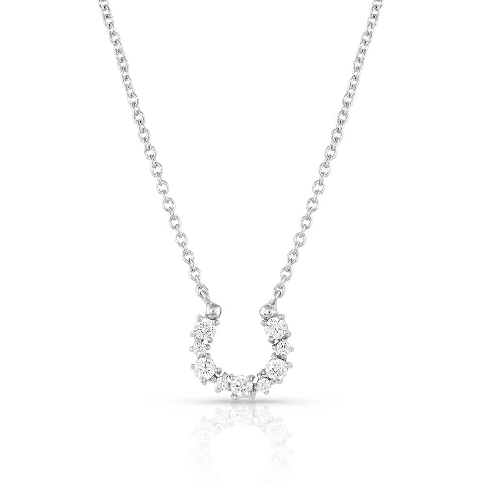 Montana Silversmiths - Longline Crystal Horeshoe Necklace