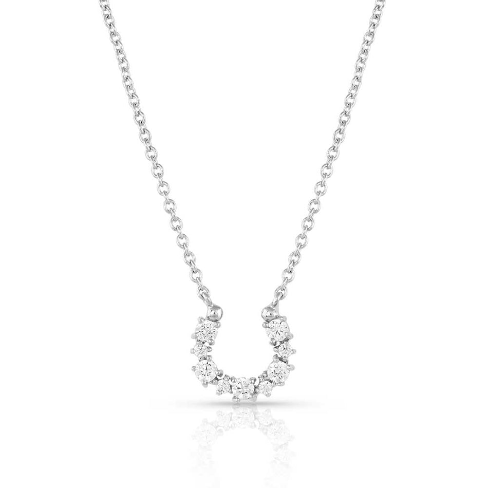 Montana Silversmiths - Longline Crystal Horeshoe Necklace