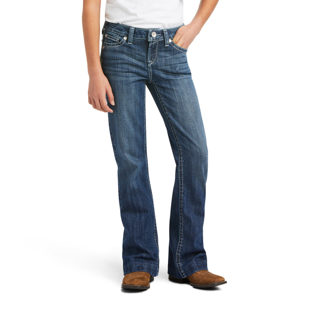 Ariat - R.E.A.L Girls Marley Wide Leg Jean in Chill Blue