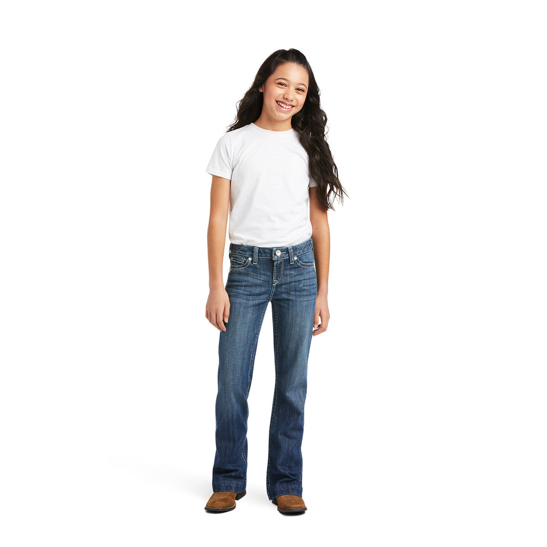 Ariat - R.E.A.L Girls Marley Wide Leg Jean in Chill Blue