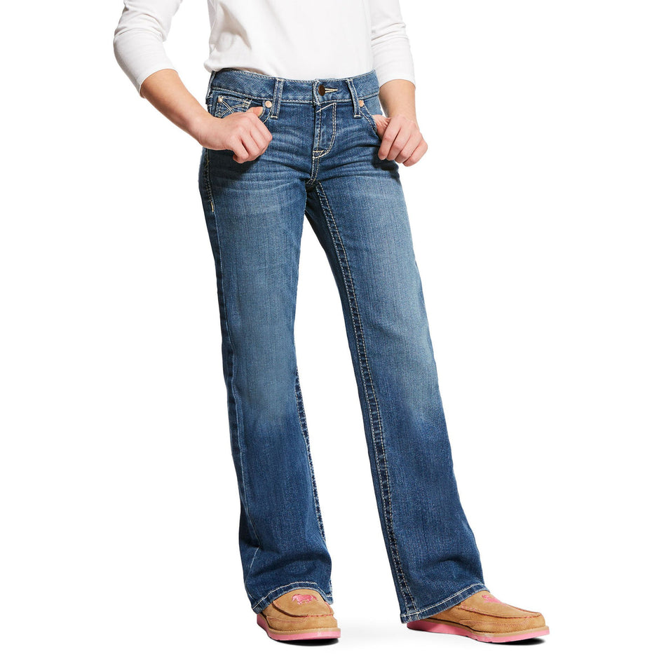 Ariat- R.E.A.L Girls Whipstitch Boot Cut Jeans