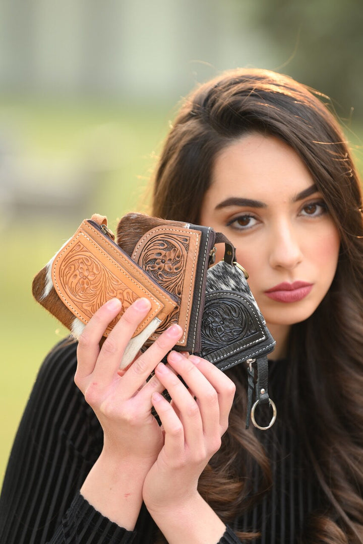 TDE - Tooling Leather Cowhide Zip Purse – AC46