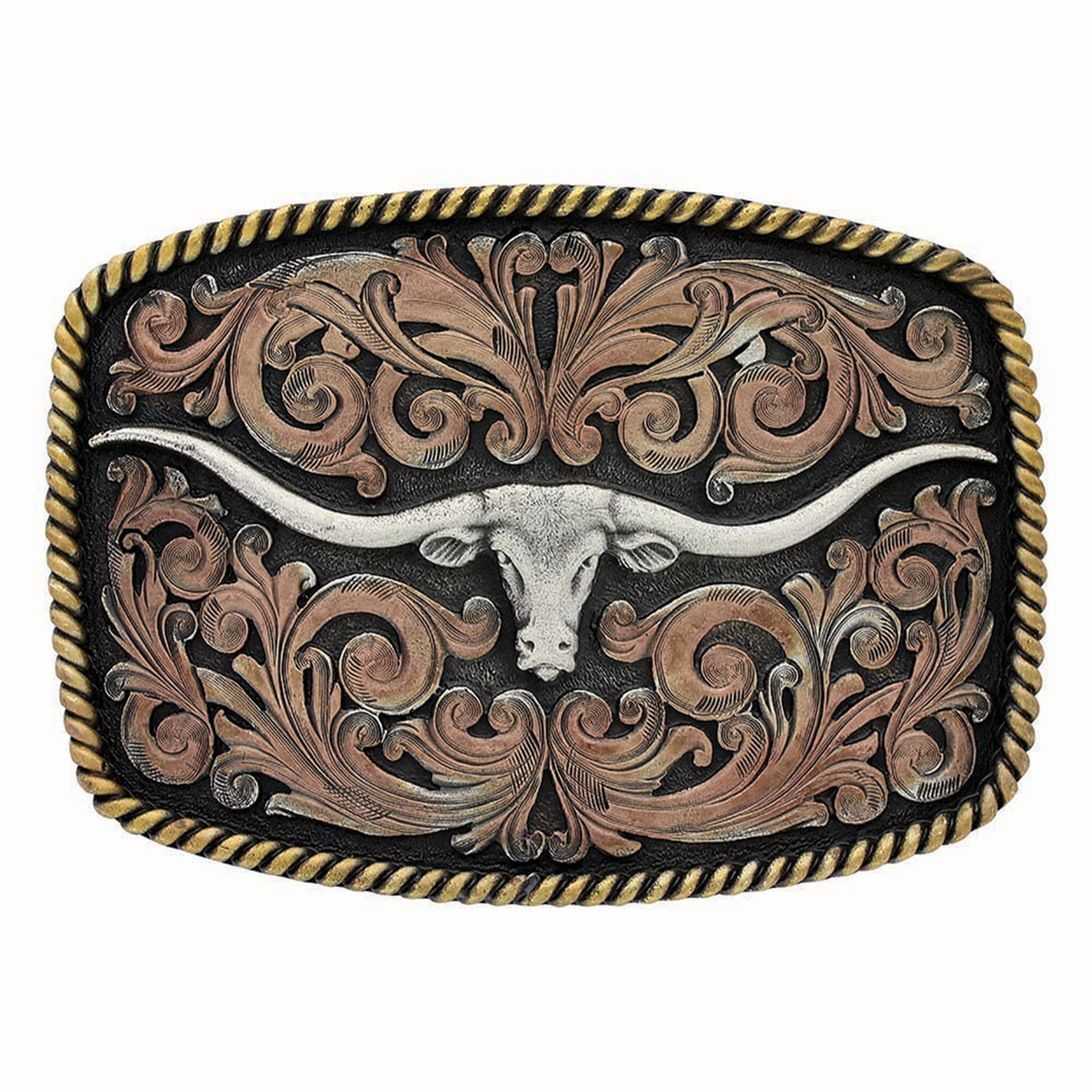 Montana Silversmiths - Tri colour Texas Longhorn A711