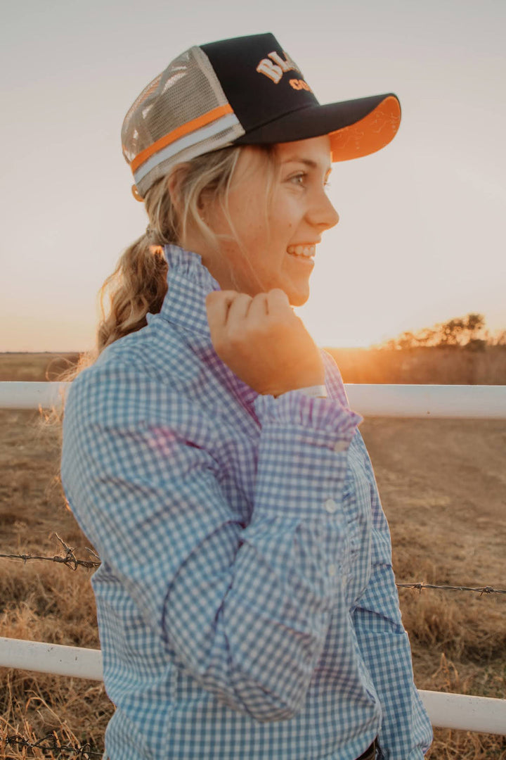 Blackcolt Clothing - Kirby Shirt in Light Blue Gingham