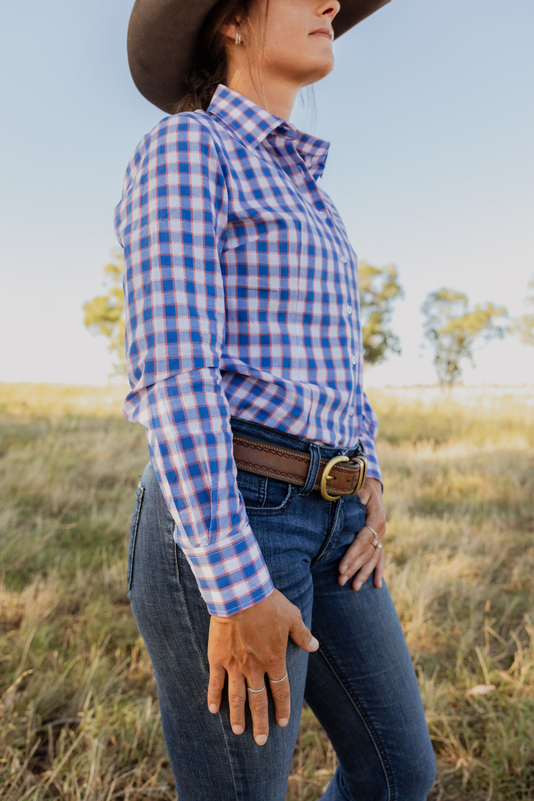 Blackcolt - Jane shirt in Blue & Orange Check