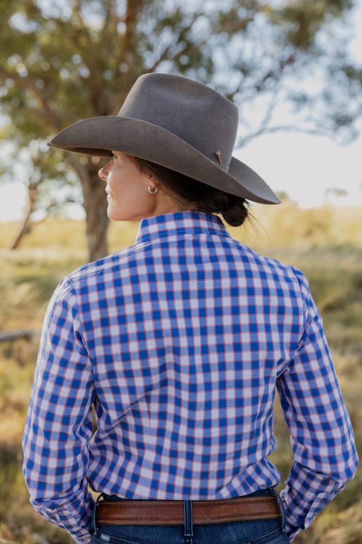 Blackcolt - Jane shirt in Blue & Orange Check