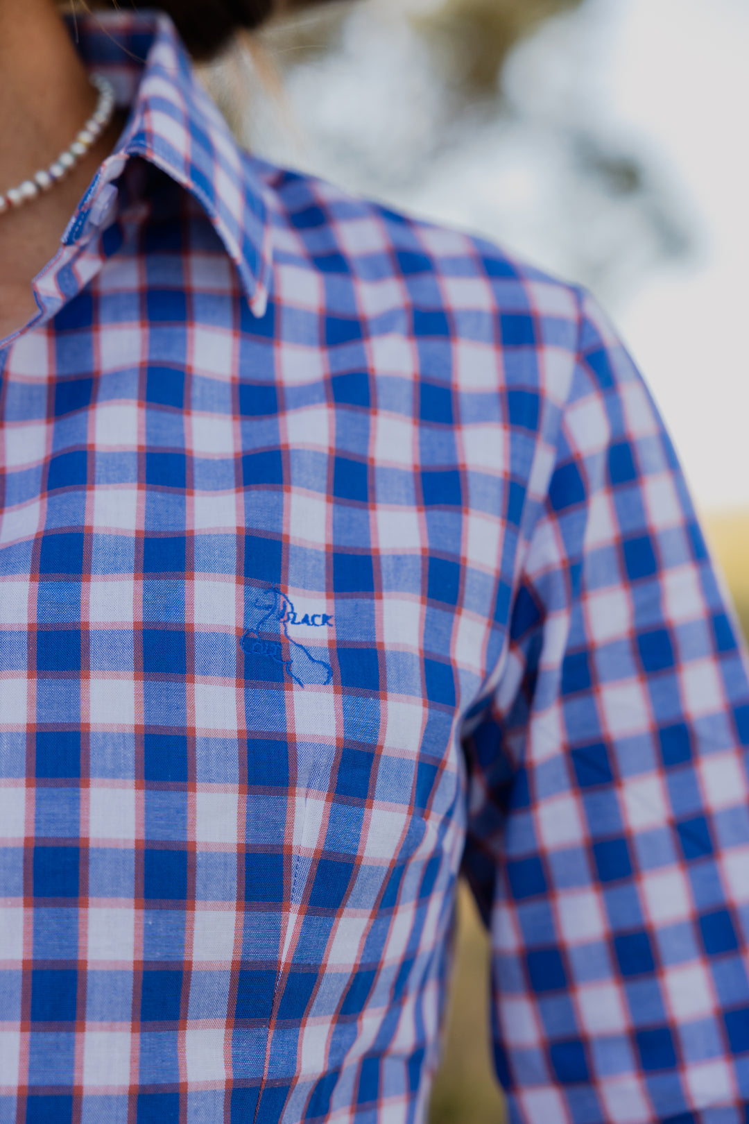 Blackcolt - Jane shirt in Blue & Orange Check