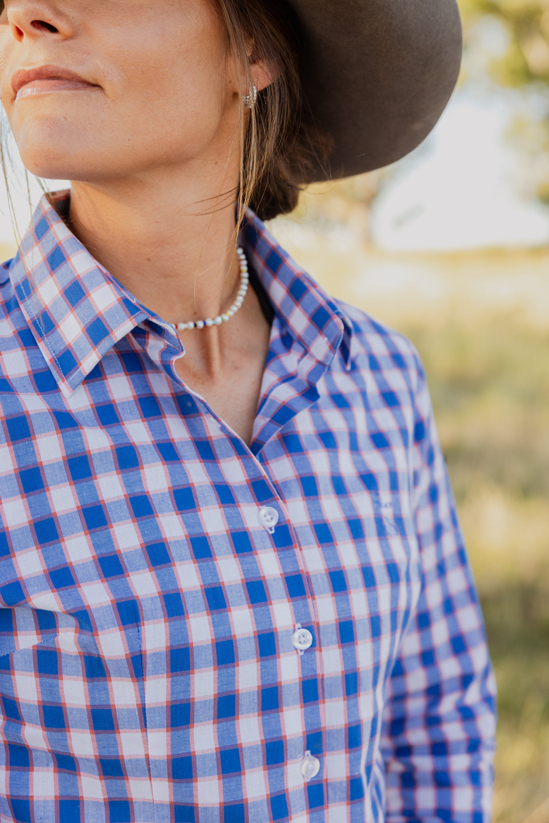 Blackcolt - Jane shirt in Blue & Orange Check