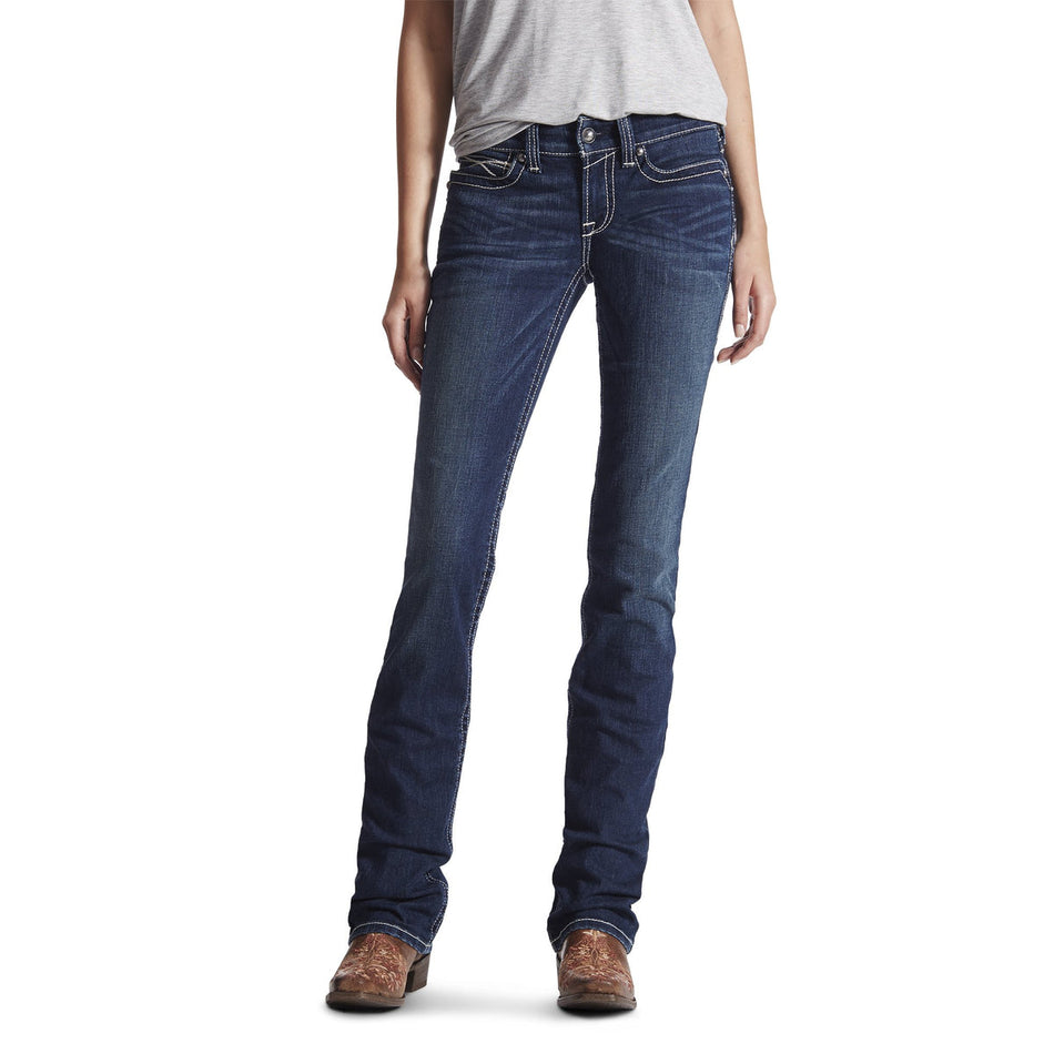 Ariat - Womens Straight Icon Jeans in Ocean (Regular Length)