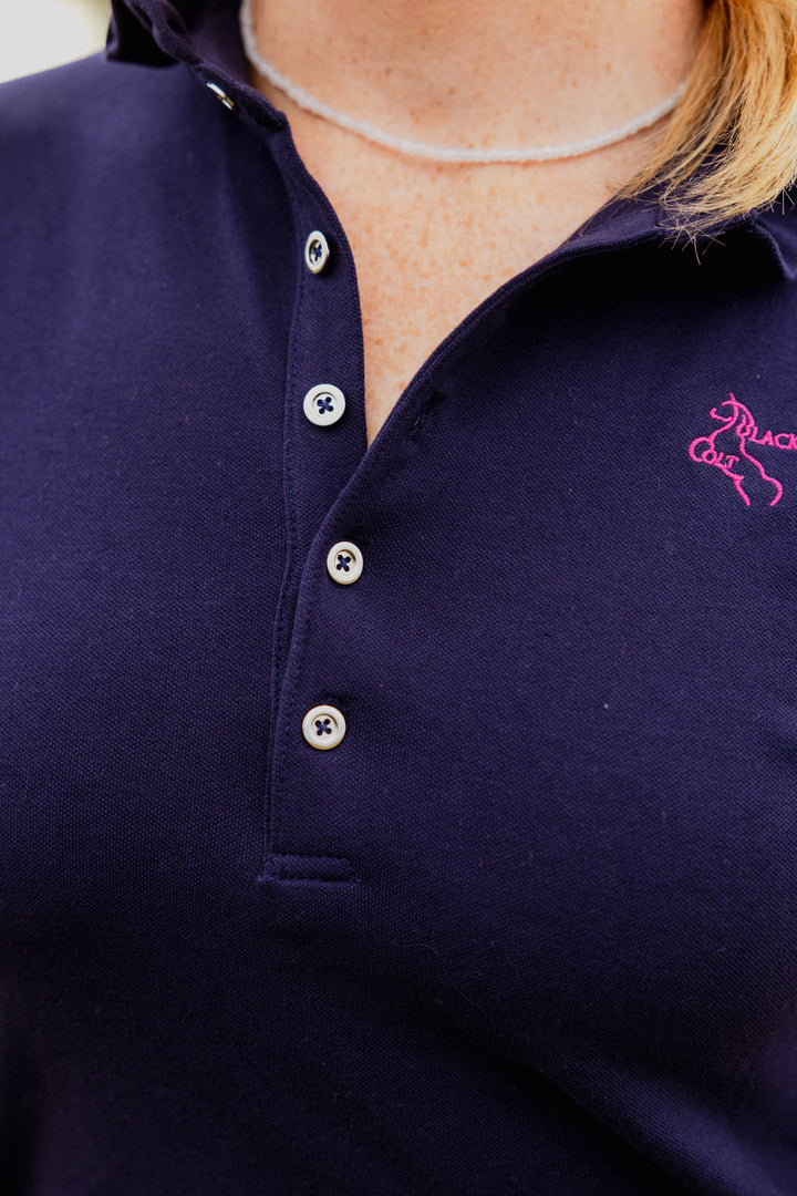 Blackcolt - Ruffled Polo in Navy