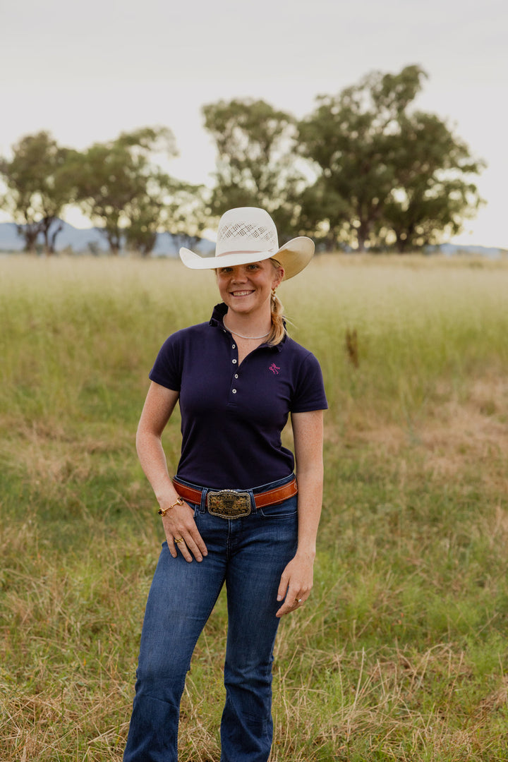 Blackcolt - Ruffled Polo in Navy