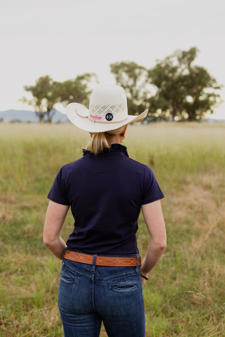 Blackcolt - Ruffled Polo in Navy
