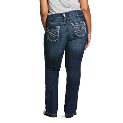 Ariat - Womens R.E.A.L Mid Rise Stretch Entwined Jeans in Marine