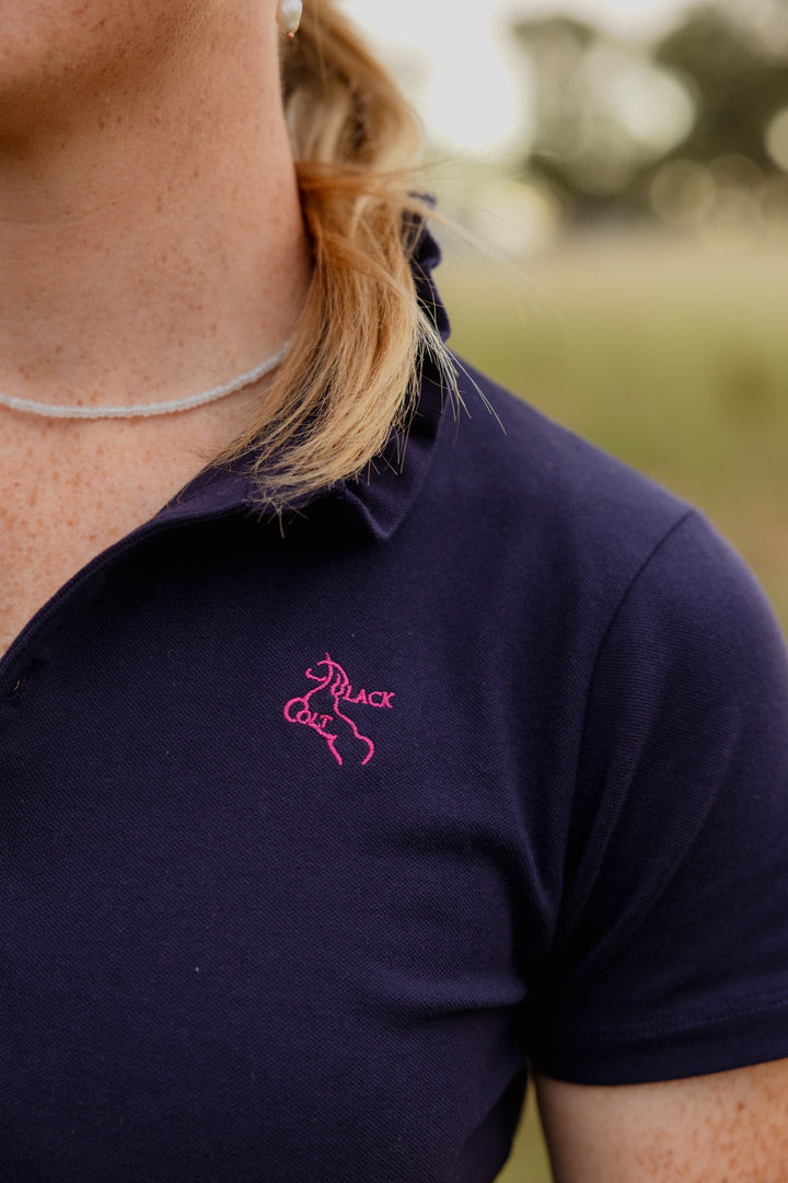 Blackcolt - Ruffled Polo in Navy