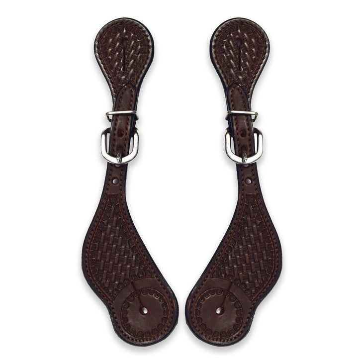 Ezy Ride Spur Strap Basket Stamped Chocolate