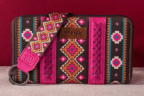 Wrangler - Southwestern Large Wallet in Hot Pink