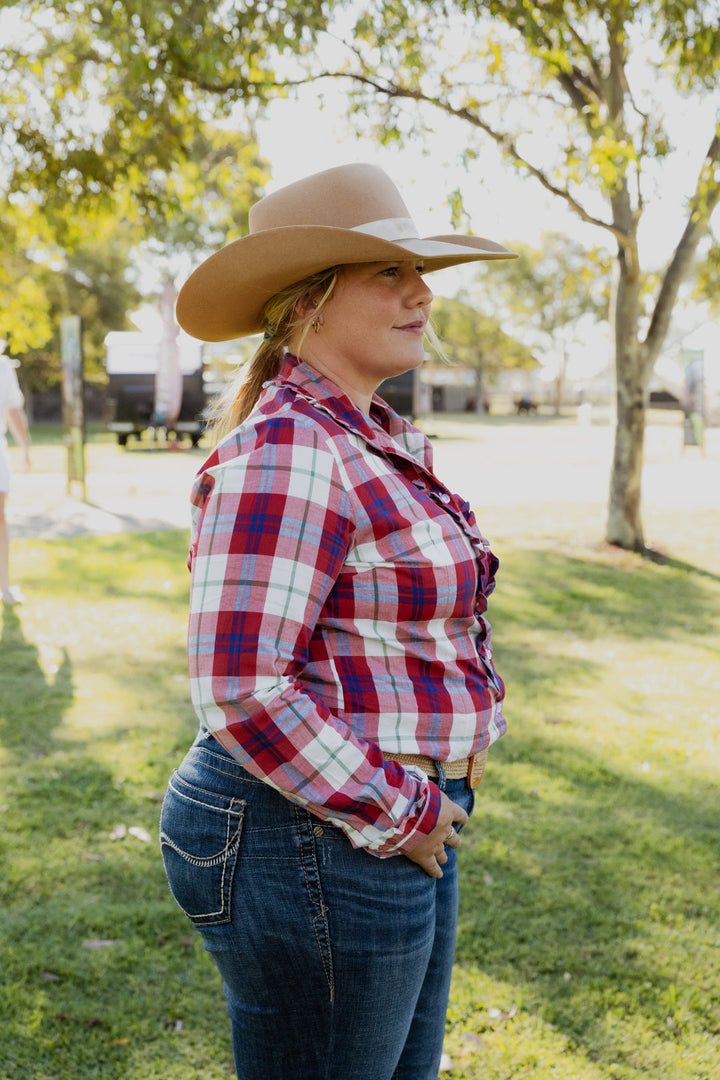 Blackcolt Clothing - Kirby Shirt in Red with blue/green check