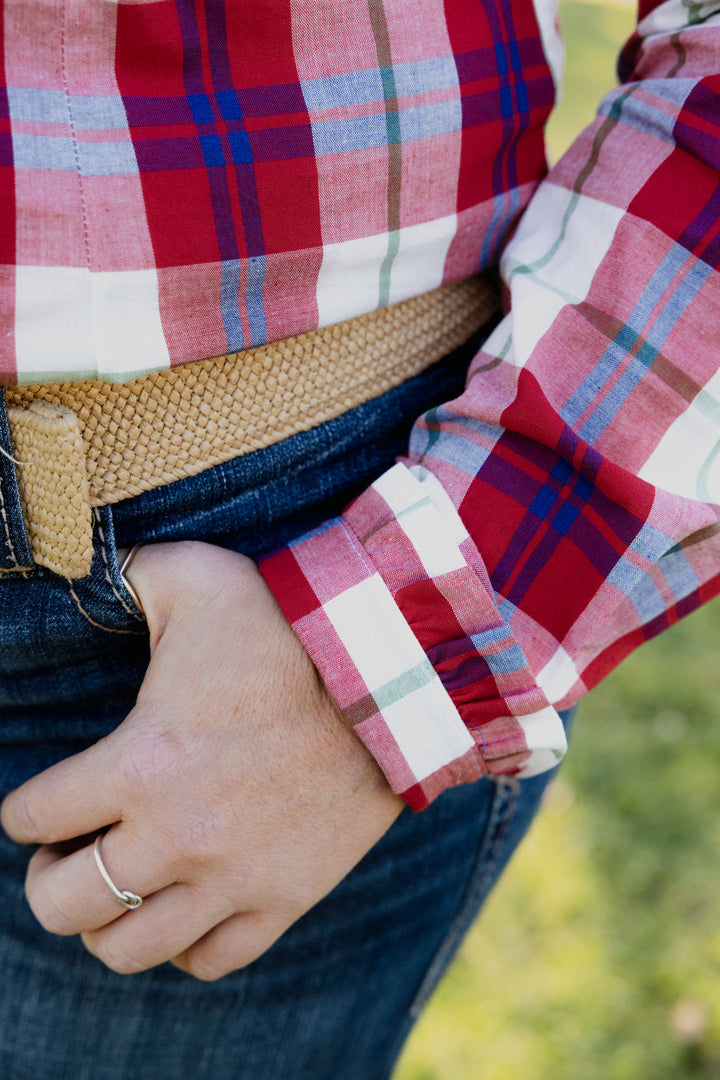 Blackcolt Clothing - Kirby Shirt in Red with blue/green check