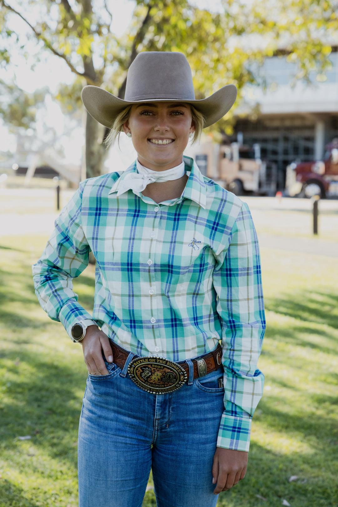 Blackcolt - Jane shirt in Mint Check