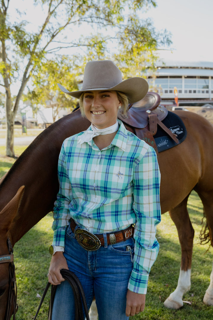 Blackcolt - Jane shirt in Mint Check